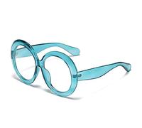 HPIRME Oversized Round Cat Eye Sunglasses for Women Gradient Patchwork Big Sun Glasses Female Shades Party, 7, One Size