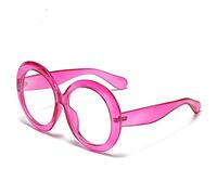 HPIRME Oversized Round Cat Eye Sunglasses for Women Gradient Patchwork Big Sun Glasses Female Shades Party, 10, One Size