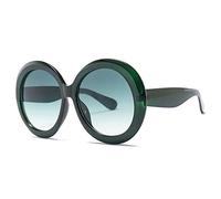 HPIRME Oversized Round Cat Eye Sunglasses for Women Gradient Patchwork Big Sun Glasses Female Shades Party, 9, One Size