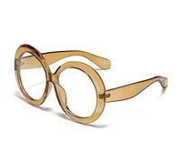 HPIRME Oversized Round Cat Eye Sunglasses for Women Gradient Patchwork Big Sun Glasses Female Shades Party, 12, One Size