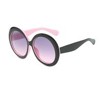 HPIRME Oversized Round Cat Eye Sunglasses for Women Gradient Patchwork Big Sun Glasses Female Shades Party, 5, One Size