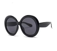 HPIRME Oversized Round Cat Eye Sunglasses for Women Gradient Patchwork Big Sun Glasses Female Shades Party, 1, One Size