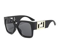 HPIRME Oversized Square Wide Legs Gradient Lens Sun Glasses Summer Street Vintage Shade Resin Men Women Sunglasses,5,one size