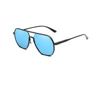 HPIRME Photochromic Glasses for Men Polarized Uv400 Aluminum Magnesium Mirror Glasses Vintage Driving Glass(black mirror blue)