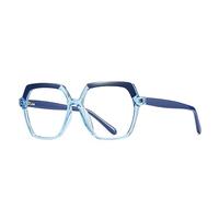 HPIRME Plastic Titanium Glasses Frames Polygon Men Women Glasses,5,One size