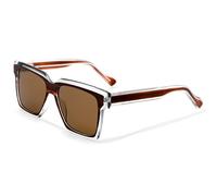 HPIRME Polarized Sunglasses Acetate Large Frame Frame Color Blocking Uv400(C03 BROWN)