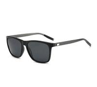HPIRME Polarized Uv400 Men Dazzle Color Driver Retro Light Flexible Glass(Gun-Gray)