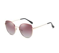 HPIRME Polarized Women's Sunglasses Luxury Vintage for Driving Shades Uv400(Red)