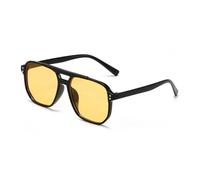HPIRME Punk Frame Glasses Beach Eye Protection Anti-uv Retro Glasses Accessories Shades(yellow)