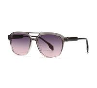 HPIRME Retro Acrylic Insert Square Frame Sunglasses Driving Sunglasses Men's Large Frame(Brown)