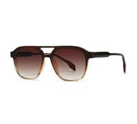 HPIRME Retro Acrylic Insert Square Frame Sunglasses Driving Sunglasses Men's Large Frame(Burgundy)