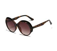 HPIRME Retro Big Frame Round Glasses for Women Men Fashion Female Shades Uv400(Leopard Gradient Tea)