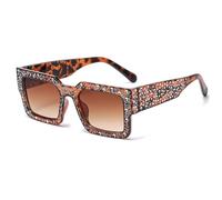 HPIRME Retro Big Frame Women Sunglasses Rectangle Men One Piece Female Male(8)