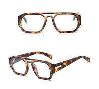HPIRME Retro Double Bridge Polygon Glasses Uv400 Polarized Clear Gradient Fashion Shades(7)