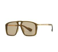 HPIRME Retro Double Bridges Men Sunglasses Shades UV400 Rivets Women Gradient Sun Glasses