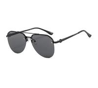 HPIRME Retro Fashion Metal Glasses Half Frame Double Beam Men's and Women's(1)