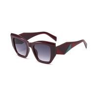 HPIRME Retro Fashion Oversize Glasses Women Men Vintage Uv400 Outdoor(Brown Red)