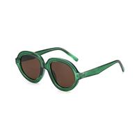 HPIRME Retro Fashion Oversize Glasses Women Men Vintage Uv400 Outdoor Shades(Green Brown)