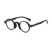 HPIRME Retro Fashion Small Frame Round Women Luxury Rivet Men Uv400(Black Clear)