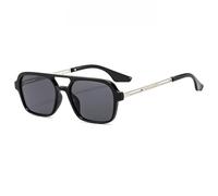 HPIRME Retro for Women Men Vintage Metal Frame Glasses Shades Uv400(Black Grey)