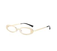 HPIRME Retro Glasses Fashion Small Frame Metal Uv400 Protection(C3)