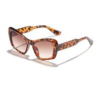 HPIRME Retro Glasses for Women Men Fashion Female Outdoors Shades Uv400(Leopard-Brown)