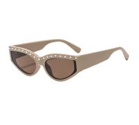 HPIRME Retro Glasses Oval Lens Uv400 for Women Men Fashion(Coffee-Brown)