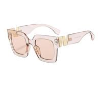 HPIRME Retro Luxury Glasses Women Men Fashion Gradient Vintage Shades Metal Decorate(C2)