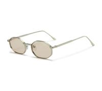 HPIRME Retro Metal Hexagon Men Sunglasses Fashion Gradient Women Uv400(Silver champagne)