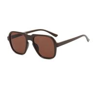 HPIRME Retro Oversized Frame Women's Glasses Luxury Men Outdoor Uv400(Brown Brown)