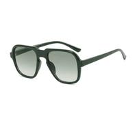 HPIRME Retro Oversized Frame Women's Glasses Luxury Men Outdoor Uv400(Green Green)