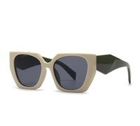 HPIRME Retro Oversized Glasses for Women Men Luxury Fashion Ladies Shades Uv400(Beige Grey)