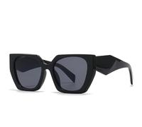 HPIRME Retro Oversized Glasses for Women Men Luxury Fashion Ladies Shades Uv400(Black Grey)