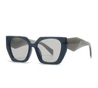 HPIRME Retro Oversized Glasses for Women Men Luxury Fashion Ladies Shades Uv400(Blue Grey)
