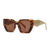 HPIRME Retro Oversized Glasses for Women Men Luxury Fashion Ladies Shades Uv400(Leopard Tea)