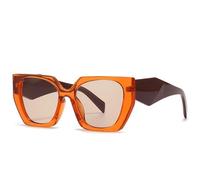 HPIRME Retro Oversized Glasses for Women Men Luxury Fashion Ladies Shades Uv400(Orange Brown)