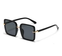 HPIRME Retro Oversized Square Men Sunglasses Women Vintage Big Frame Sun Glasses,Black Grey,one size