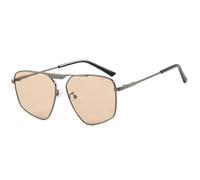 HPIRME Retro Punk Metal Frame Women's Luxury Men Uv400(Gun Tea)