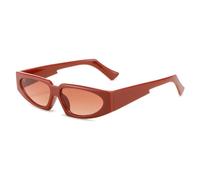 HPIRME Retro Rectangle Glasses Women Men Fashion Frame Ladies Uv400(Brown Gradient Tea)