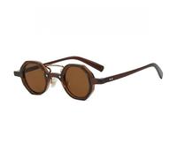 HPIRME Retro Round Glasses for Women Men Fashion Shades Uv400(Brown Brown)