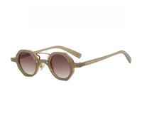 HPIRME Retro Round Glasses for Women Men Fashion Shades Uv400(Light Tea)