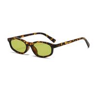 HPIRME Retro Small Cat Eye Sunglasses Women Shades Uv400 Fashion Men(Leopard green)
