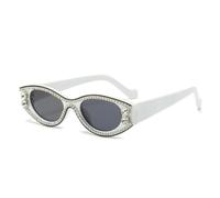 HPIRME Retro Small Frame Full Cat Eye Sunglasses Uv400 Protection(White)