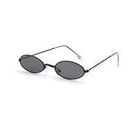 HPIRME Retro Small Frame Oval Sunglasses UV400 Sun Glasses Summer Vintage Shades Accessories,Black Gray,one size