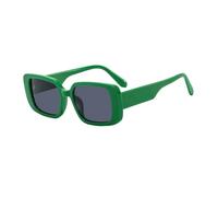 HPIRME Retro Small Rectangle Frame Women Glasses Men Sports Uv400(Green Gray)