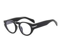 HPIRME Retro Small Round Glasses for Women Men Fashion Female Male Shades Uv400(Black Clear)