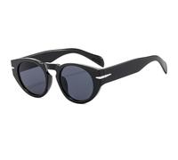 HPIRME Retro Small Round Glasses for Women Men Fashion Female Male Shades Uv400(Black Grey)