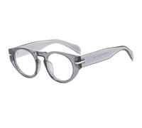 HPIRME Retro Small Round Glasses for Women Men Fashion Female Male Shades Uv400(Grey Clear)