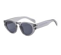 HPIRME Retro Small Round Glasses for Women Men Fashion Female Male Shades Uv400(Grey Grey)