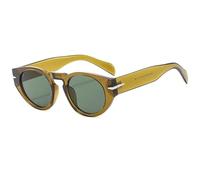 HPIRME Retro Small Round Glasses for Women Men Fashion Female Male Shades Uv400(Olive Green)